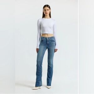 Cotton Citizen Womens Cindy Jean in Prince Button Fly Wash Light Blue Size 28